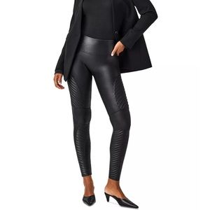 Spanx Moto Faux Leather Leggings